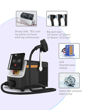 Weifang  KM Newest 4 wavelength 755nm 1064nm 808nm 940nm professional ice painless diode laser hair removal machine