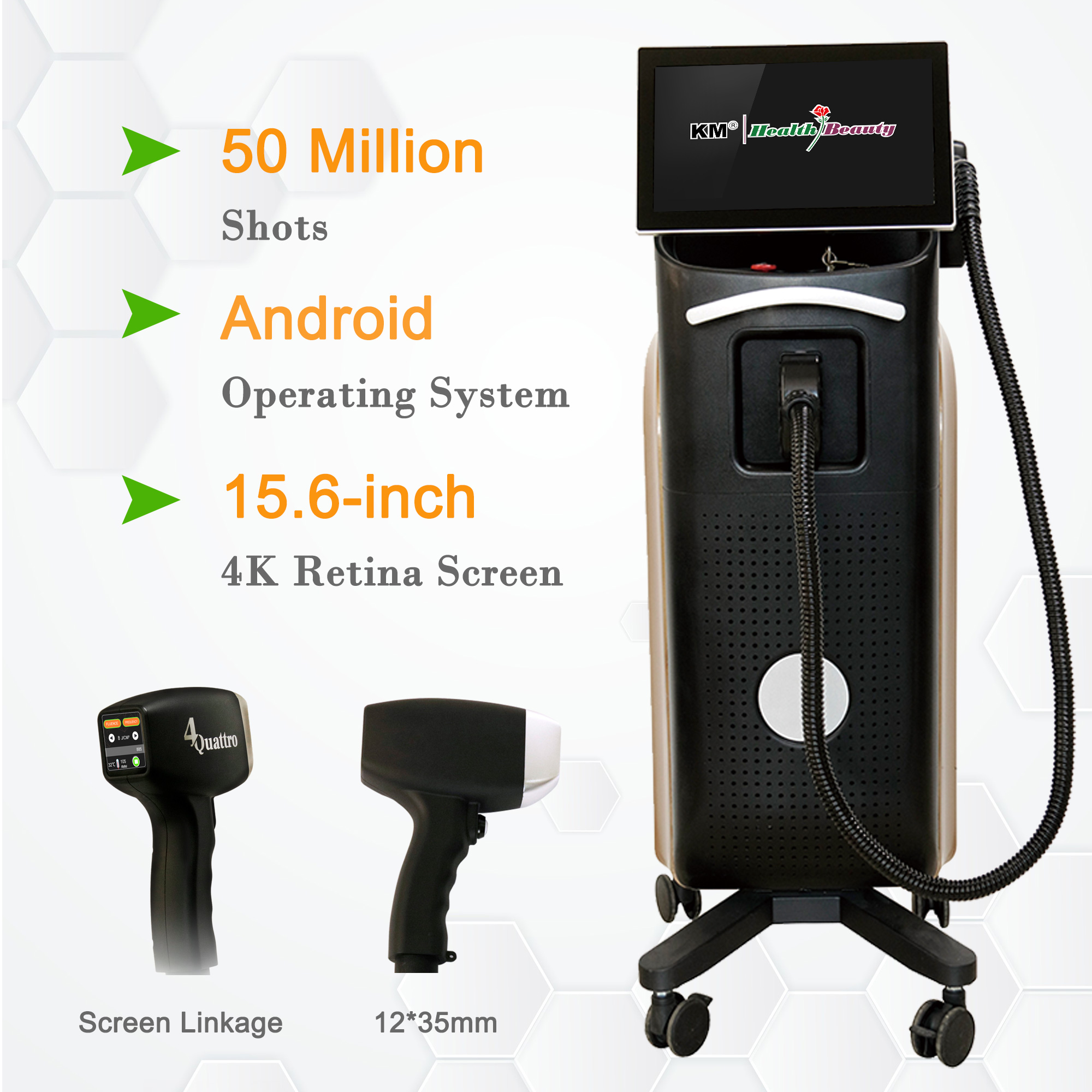 Weifang  KM newest 1000W 1200W 1600W 1800W 2000W 4 wave 755 808 940 1064nm diode laser hair removal machine for sale! 60% discount is offered now!