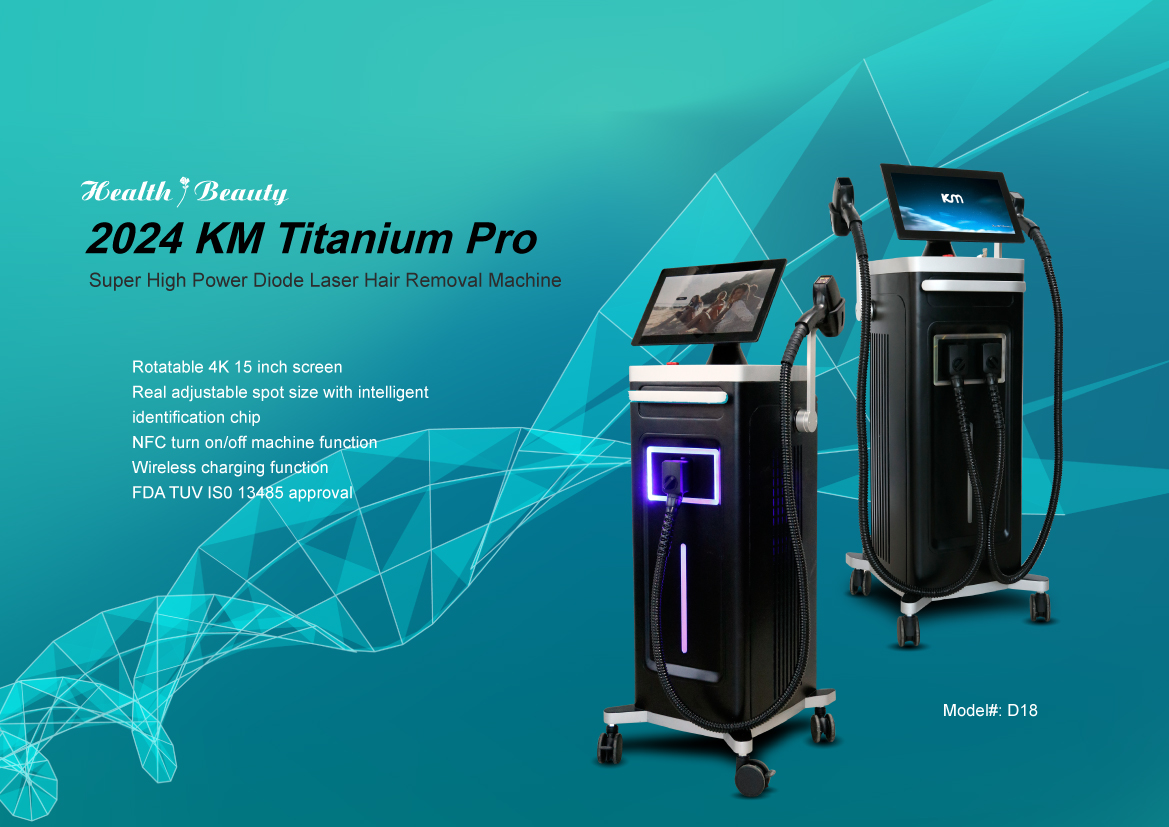 Weifang KM new updated 2400W 4 wave 755 808 1064 940nm diode laser hair removal