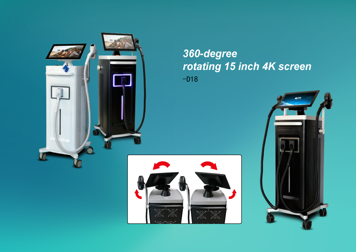 Weifang KM new updated 2400W 4 wave 755 808 1064 940nm diode laser hair removal