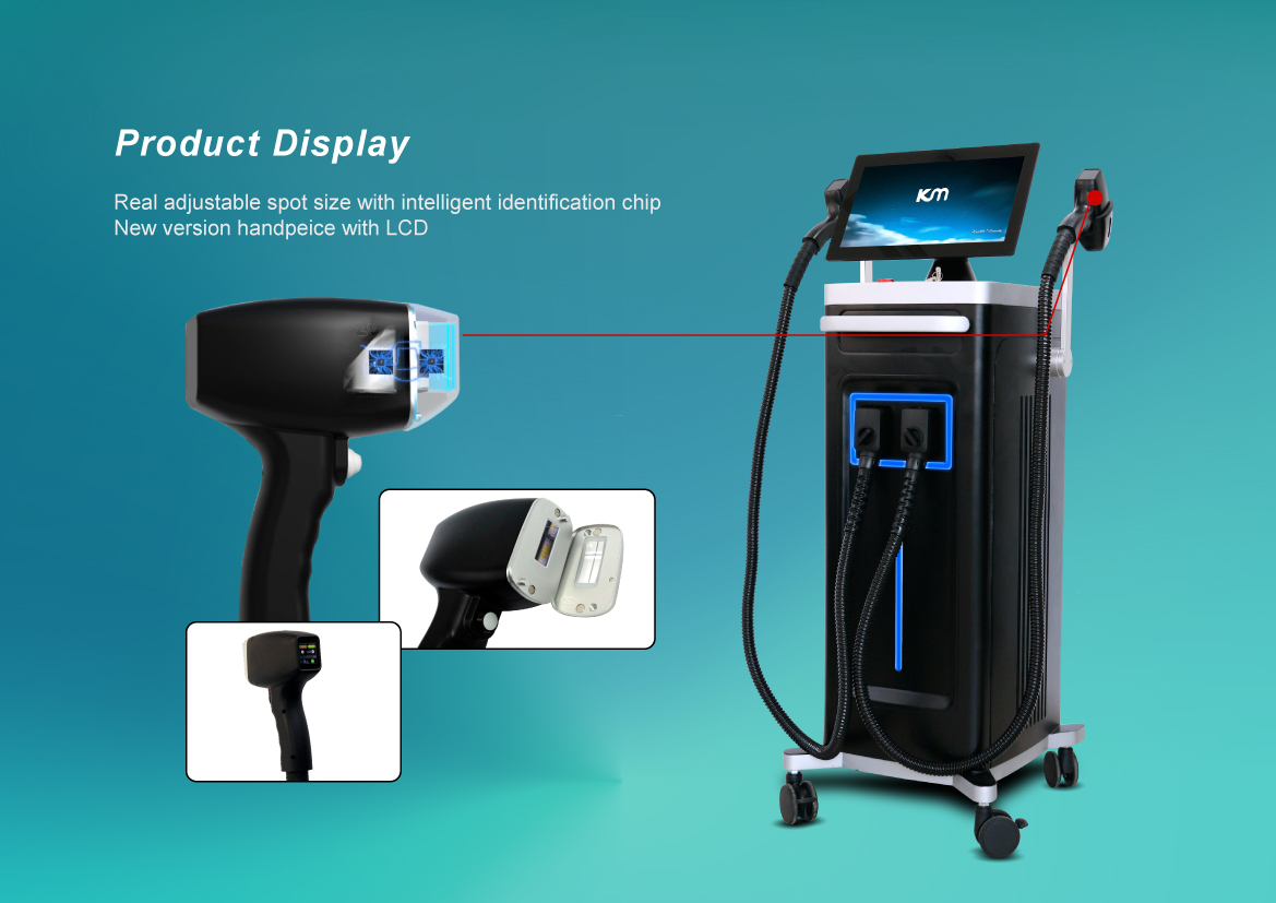 2024 New updated Weifang KM Titanium Pro MAX 1600W 1800W 2400W diode laser hair removal machine price