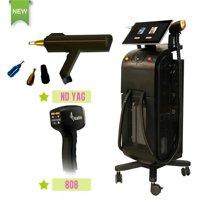 Weifang KM 2 In 1 KM Titanium Diode Laser+ND YAG Laser for Hair and Tattoo Removal Machine