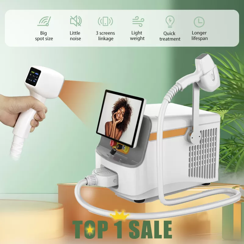 Weifang KM Portable 4 wave 755 808 940 1064nm diode laser hair removal machine