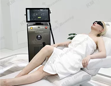 Why choose Weifang KM Newest High power Diode Laser 808 nm Ice Platinum Titanium 4 wavelength Diode Laser Hair Removal Lifetime warranty Machine