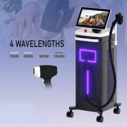 Weifang KM new updated 2400W 4 wave 755 808 1064 940nm diode laser hair removal